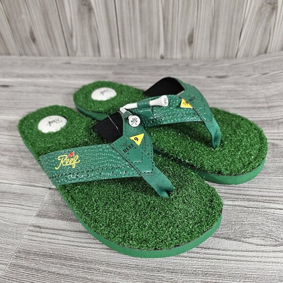 Reef Mulligan II Green Sandals - Golf Ball Turf Thong Shoes - Men\'s Size 9 - NEW main image 13